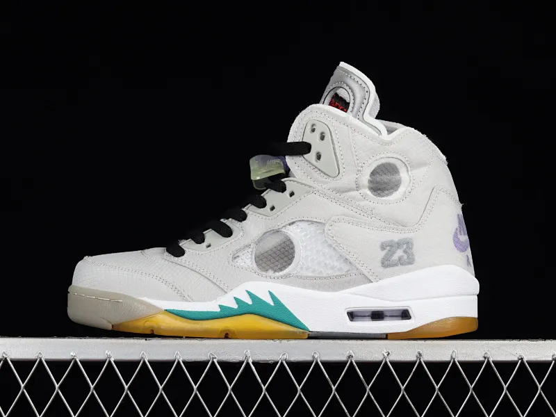 All categories Air Jordan Jordan series basketball shoes Air Jordan 5 OF x Air Jordan 5 Retro SP AJ5 Joe 5 joint model Grape Gray CT8480-105